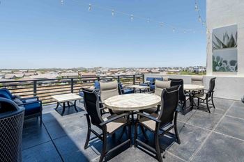 Skydeck with gorgeous views featuring gas bbq and pizza oven